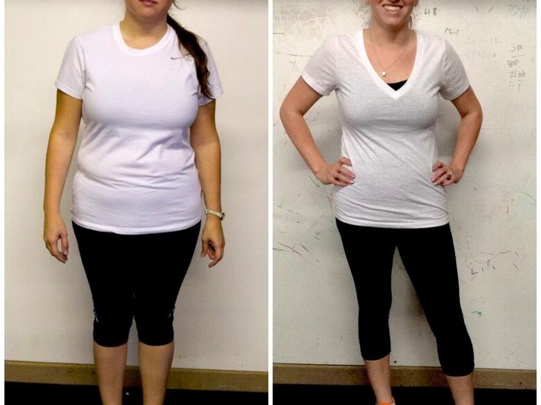Nenas antes e despois de perder peso coa dieta Dukan